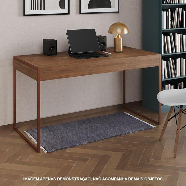 Escrivaninha Industrial Madeira Padrão Office Amêndoa Malta C