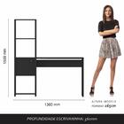 Escrivaninha Industrial Montreal Preto Fosco - Móveis Arapong