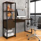 Escrivaninha Industrial Montreal Preto/imbuia - Móveis Arapon