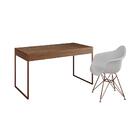 Escrivaninha Industrial Office Estudo Malta Amêndoa 137x53cm