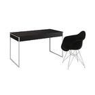 Escrivaninha Industrial Office Estudo Malta Preta 137x53cm Co