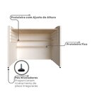 Escrivaninha Infantil 100cm Com Regulagem De Altura  Branco/g