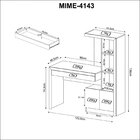 Escrivaninha Infantil 122,5x138x46,5cm Lucca Amendoa