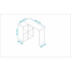 Escrivaninha Infantil 4 Nichos Mdp Brv Móveis Branco