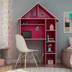 Escrivaninha Infantil Casinha Rosa