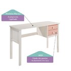 Escrivaninha Infantil Club House Sweet Com Casatema 120cm Pés