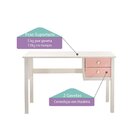 Escrivaninha Infantil Club House Sweet Com Casatema 120cm Pés