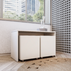 Escrivaninha Infantil Com Organizador 78x37cm Com 2 Baús  Bra