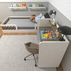 Escrivaninha Infantil Com Regulagem De Altura 100cm Mdf Branc