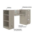 Escrivaninha Infantil E Cadeira Com 3 Gavetas - Natural