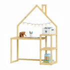 Escrivaninha Infantil Montessori Madeira 3 Prateleiras Nivia