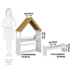 Escrivaninha Infantil Montessoriana Casinha Em Mdf Popy Móvei