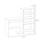 Escrivaninha Irlanda Com Armário Mocaccino Rústico