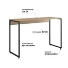 Escrivaninha Iron 120cm Industrial Espresso Móveis