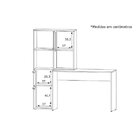 Escrivaninha Jimmy 3 Portas 3 Nichos 150cm Espresso Móveis Pr