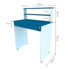 Escrivaninha Kitcubos 1 Gv Branca E Azul