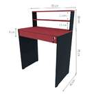 Escrivaninha Kitcubos 1 Gv Preta E Vermelha