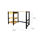 Escrivaninha Laguna Em Madeira - Preto E Mel