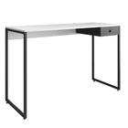 Escrivaninha Leo Com Gaveta Branco Preto