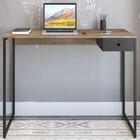 Escrivaninha Leo Com Gaveta Castanho Preto