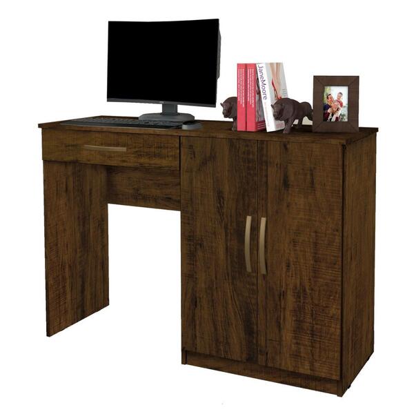 Escrivaninha Link 2 Portas 1 Gaveta Avelã Ipê