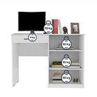 Escrivaninha Link 2 Portas 1 Gaveta Branca