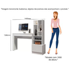 Escrivaninha Lion Office Com Biblioteca 1 Gaveta - Mobler - B