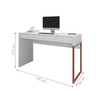 Escrivaninha Livia 120 2 Gavetas Branco Cobre