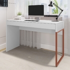 Escrivaninha Livia 120 2 Gavetas Branco Cobre