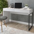 Escrivaninha Livia 2 Gavetas Branco Preto