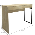 Escrivaninha Livia 2 Gavetas Natura Preto