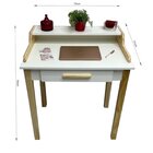 Escrivaninha Livorno 1 Gaveta 76cm Pés Em Madeira Maciça Bran