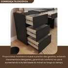 Escrivaninha Luxemburgo Com 4 Gavetas 128cm Mdf Preto Preto