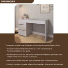 Escrivaninha Luxemburgo Com 4 Gavetas  Cinza