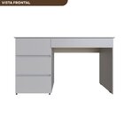 Escrivaninha Luxemburgo Com 4 Gavetas  Cinza