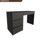 Escrivaninha Luxemburgo Com 4 Gavetas  Preto