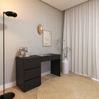 Escrivaninha Luxemburgo Com 4 Gavetas  Preto