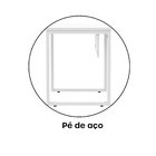 Escrivaninha M90/60p25tub 90cm Industrial Branco Branco