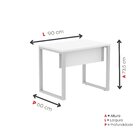 Escrivaninha M90/60p25tub 90cm Industrial Branco E Cinza Bran