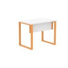 Escrivaninha M90/60p25tub 90cm Industrial Branco E Laranja Pi