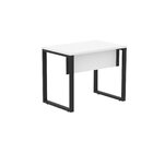 Escrivaninha M90/60p25tub 90cm Industrial Branco E Preto Bran