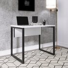 Escrivaninha M90/60p25tub 90cm Industrial Branco E Preto Bran