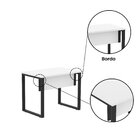 Escrivaninha M90/60p25tub 90cm Industrial Branco E Preto Bran