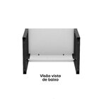 Escrivaninha M90/60p25tub 90cm Industrial Branco E Preto Bran