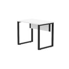 Escrivaninha M90/60p25tub 90cm Industrial Branco E Preto Bran