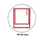 Escrivaninha M90/60p25tub 90cm Industrial Branco E Vermelho B