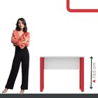 Escrivaninha M90/60p25tub 90cm Industrial Branco E Vermelho B