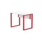 Escrivaninha M90/60p25tub 90cm Industrial Branco E Vermelho B