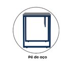 Escrivaninha M90/60p25tub 90cm Industrial Grafito E Azul Delr