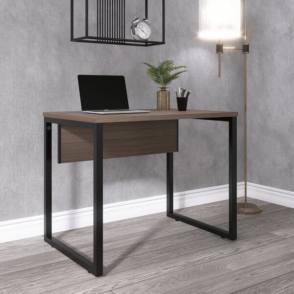 Escrivaninha M90/60p25tub 90cm Industrial Walnut E Preto Waln